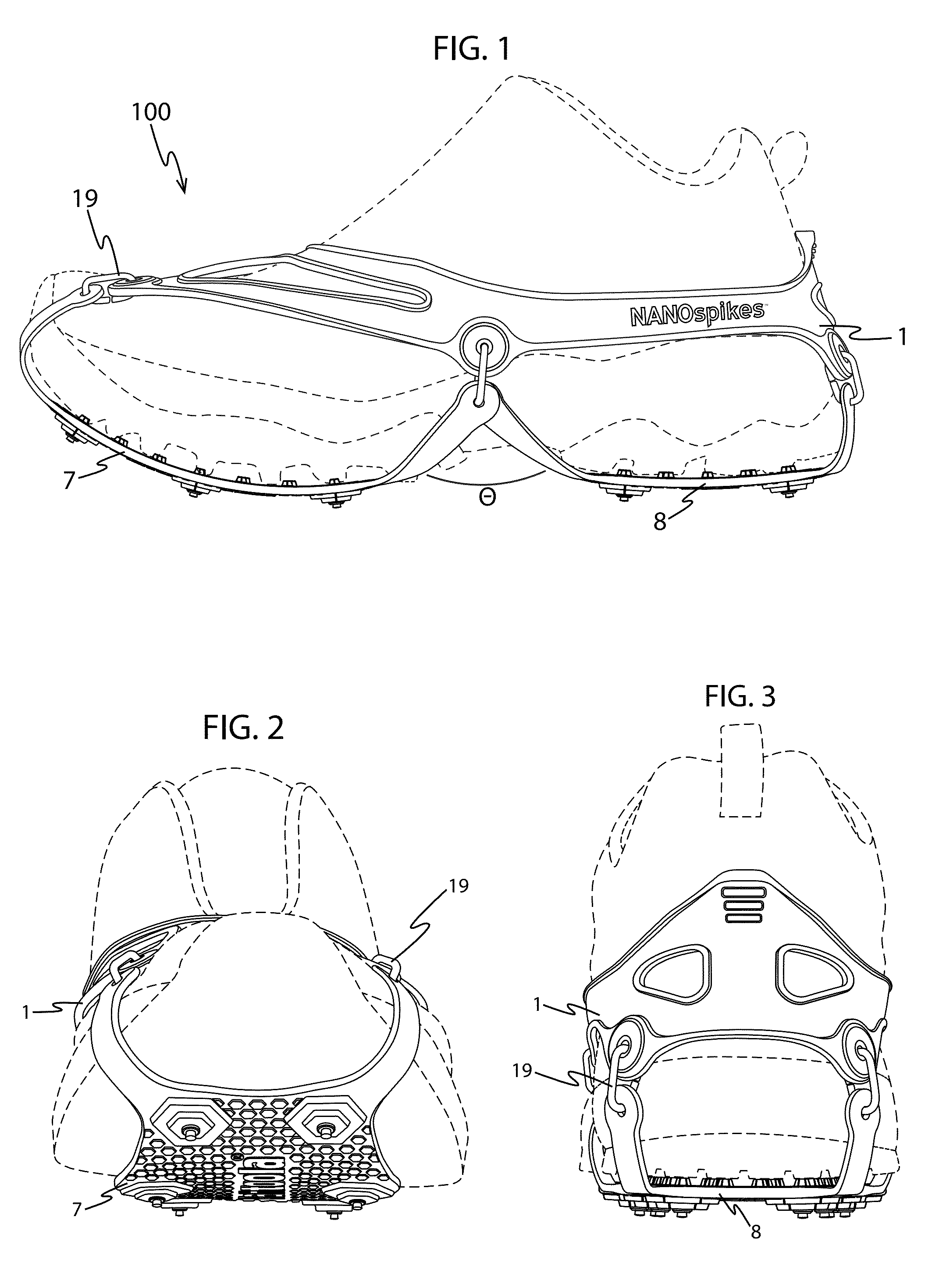 Footwear traction devices and systems and mechanisms for making durable connections to soft body materials