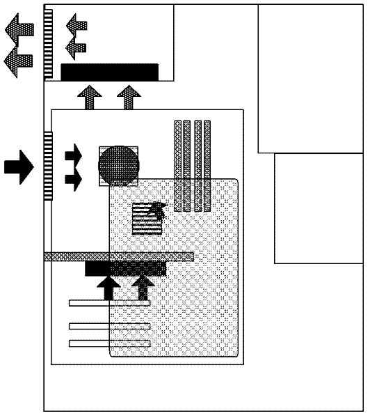 Air guiding heat dissipation device for computer
