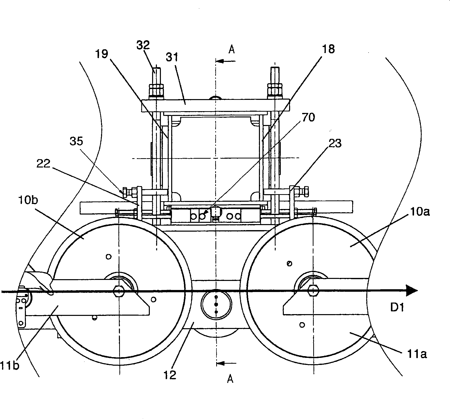 Mechanical device for adjusting a pulley array for supporting and guiding an overhead cable of a mechanical ascending system