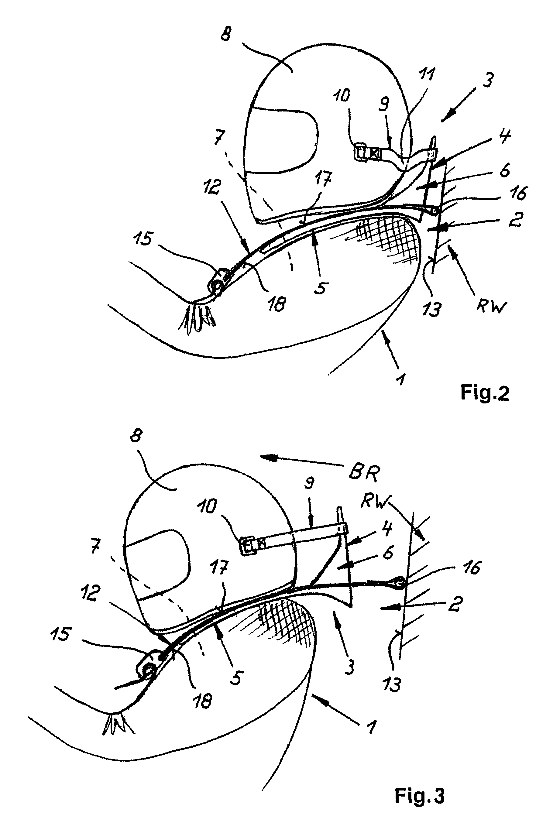 Restraint system for restraining a person in a vehicle of transportation