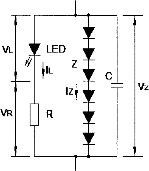 Light-emitting diode (LED) unit and constant-current unit voltage-stabilizing light-emitting diode (LED) traffic signal lamp