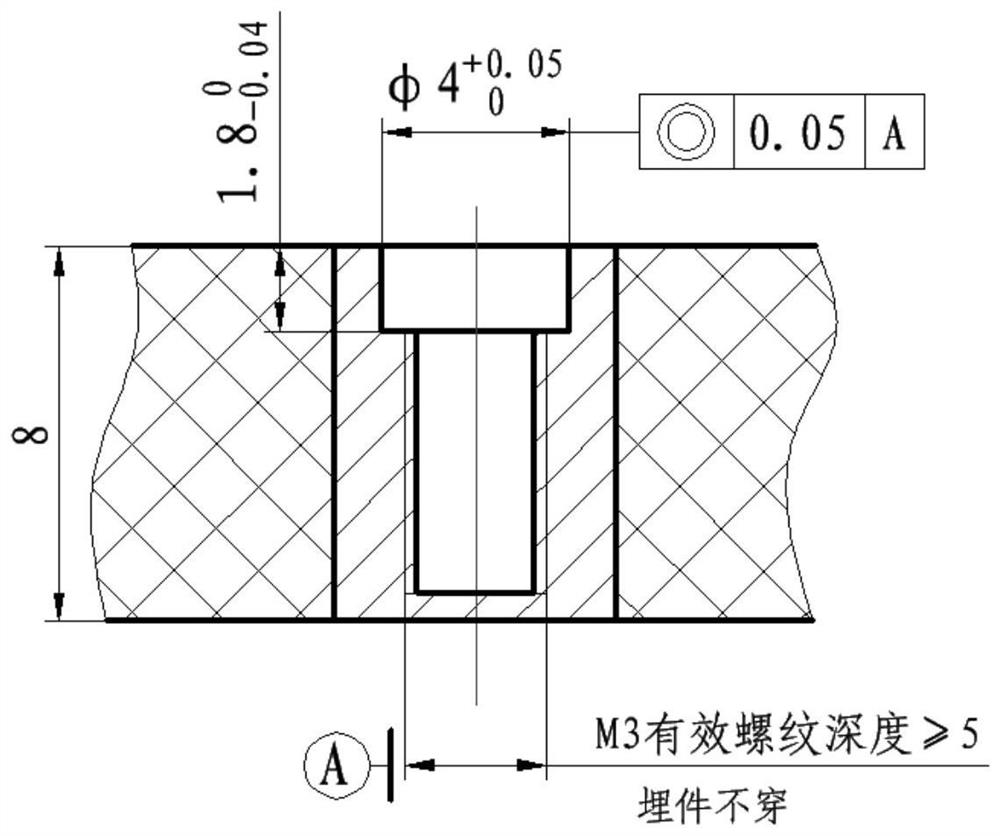 Machining method of waveguide installation hole in satellite antenna frame