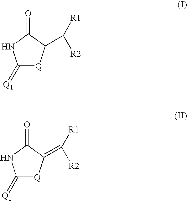 Method for preparing compounds derived from thiazolidinedione, oxazolidinedione or hydantoin