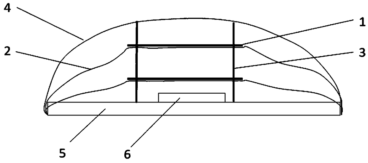 Multi-layer stacked flexible gas sensor