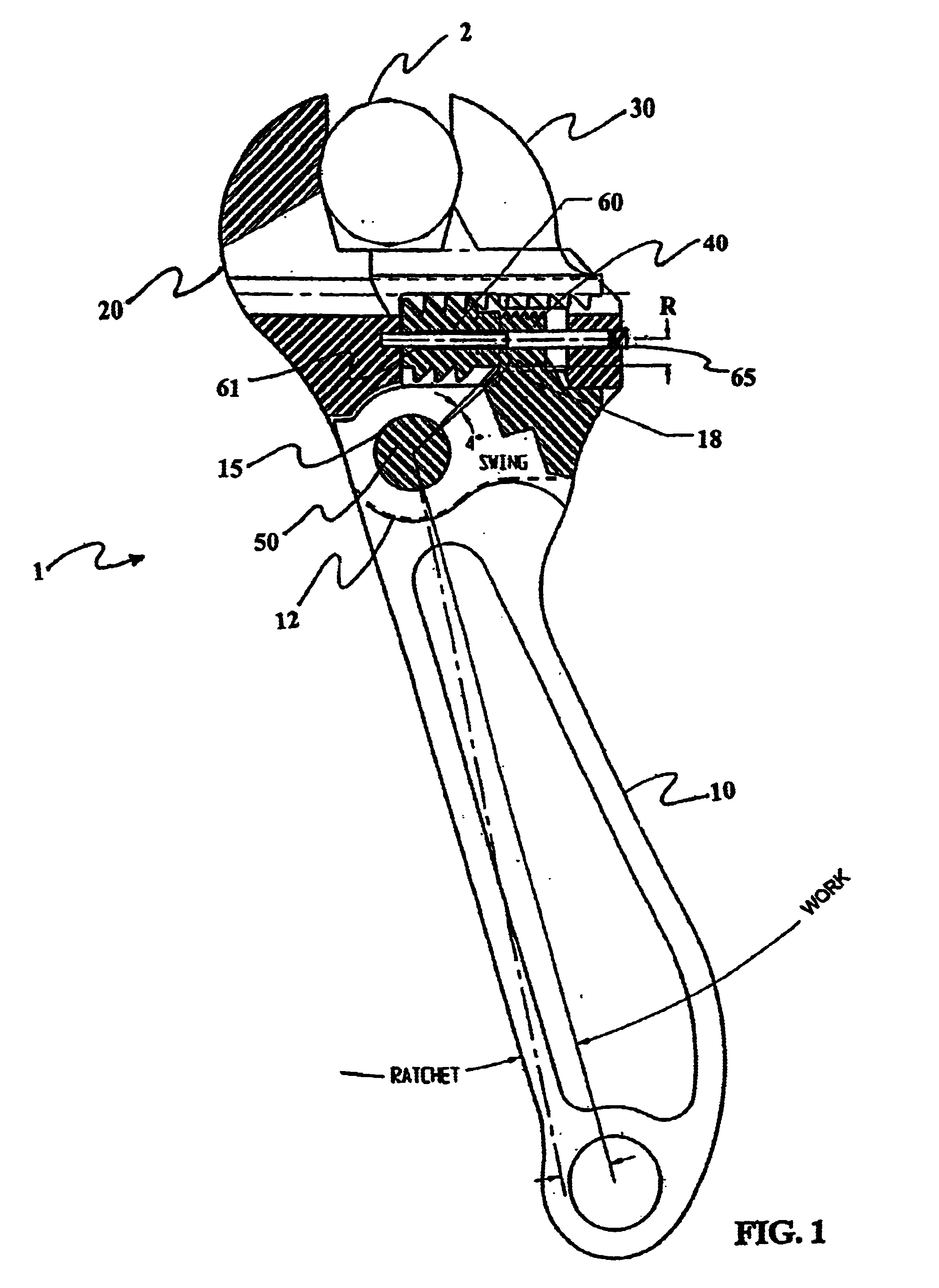 Open-end adjustable ratcheting wrench