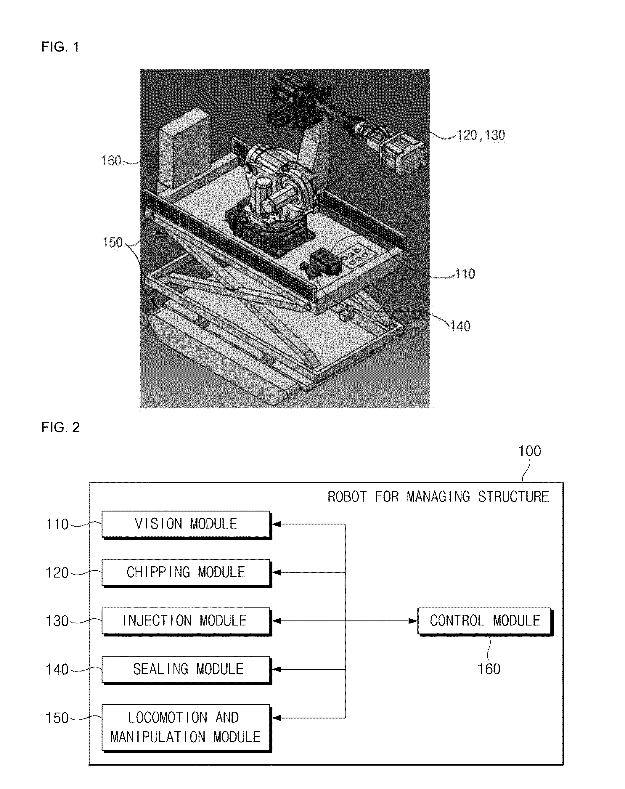 Robot for managing structure and method of controlling the robot