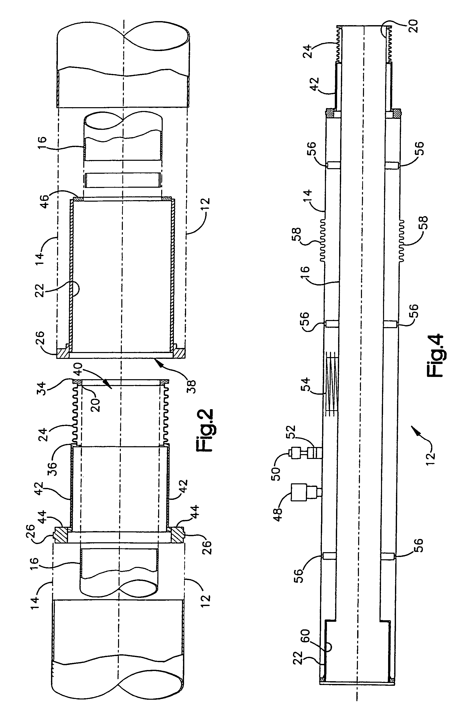 Cryogenic seal for vacuum-insulated pipe expansion bellows