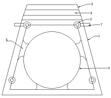 An assembled guard plate applied to a shot blasting machine