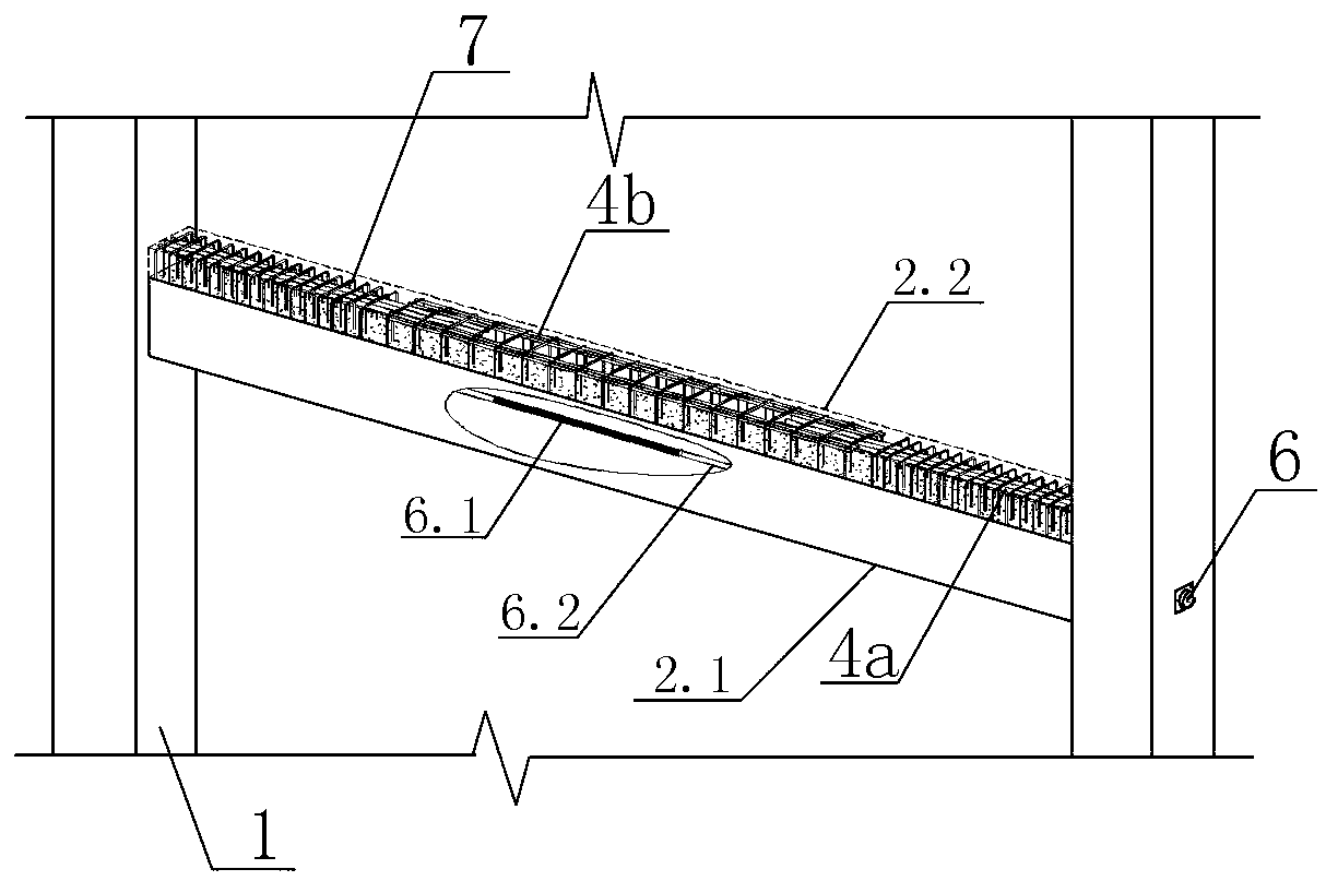 Post-tensioned prestressed prefabricated type concrete composite beam reinforcing steel bar structure and design method thereof