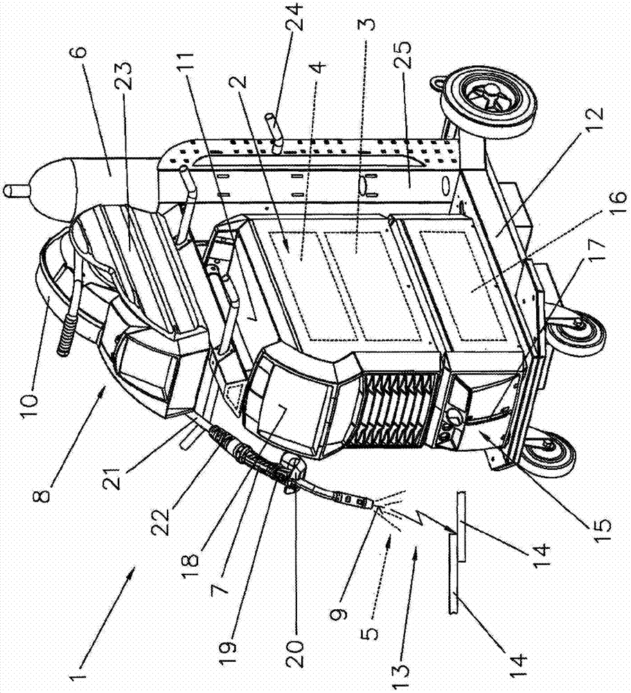 Interface of a welding power source and method for defining the same