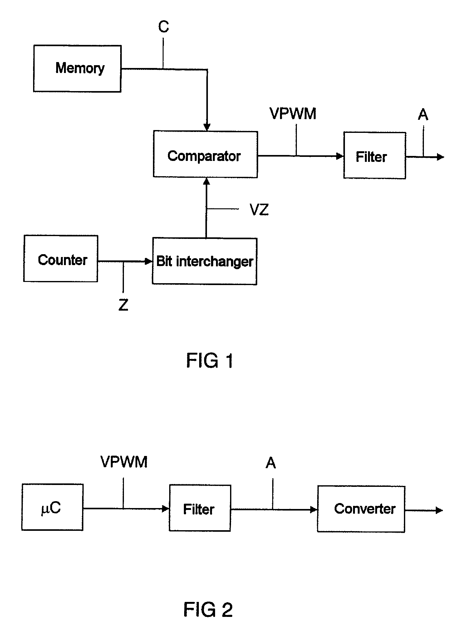 Digital-to-analog conversion with an interleaved, pulse-width modulated signal