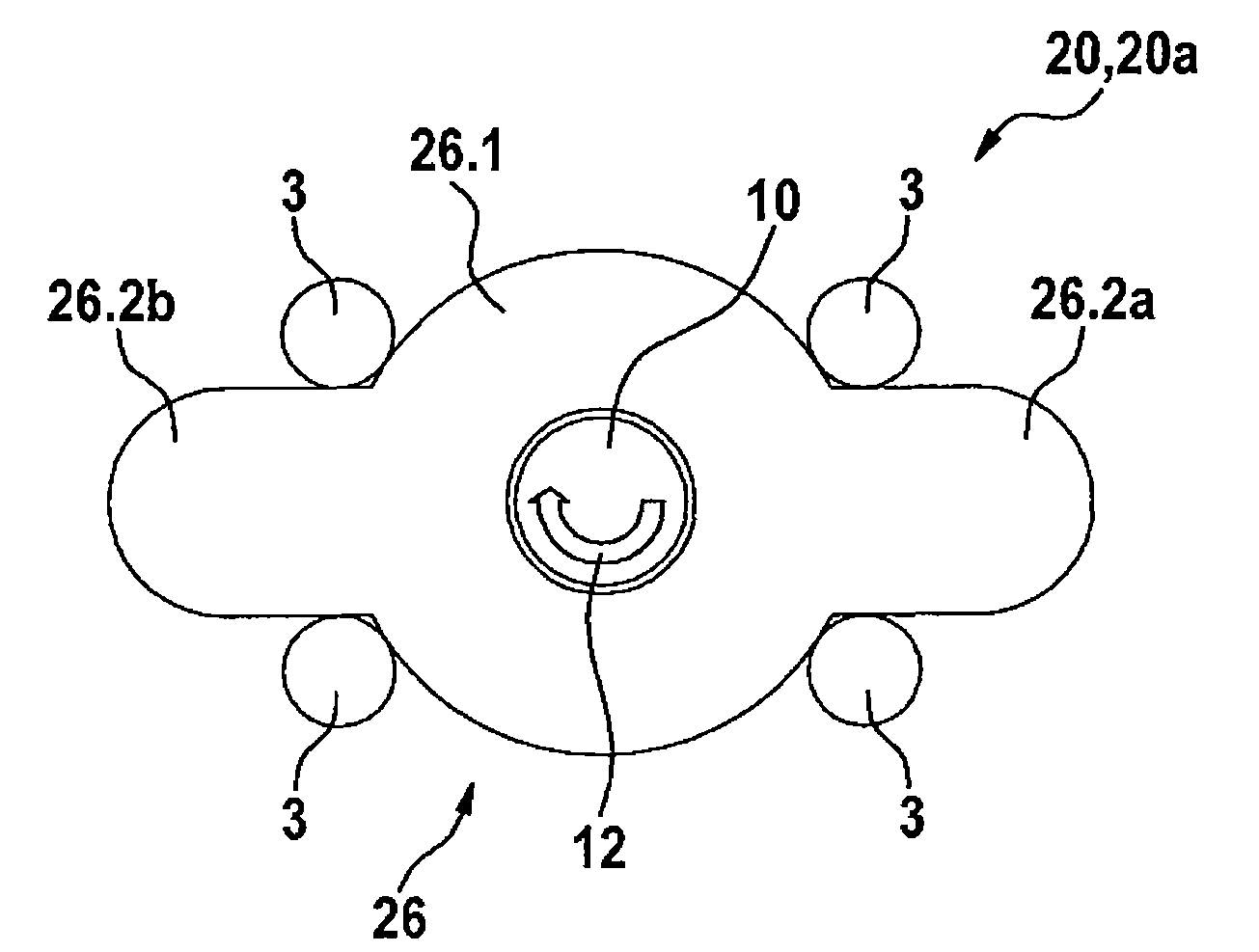 A sensor assembly used for detecting rotation angle at a rotating member in a vehicle