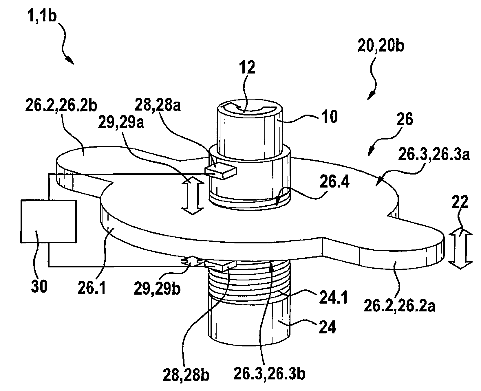 A sensor assembly used for detecting rotation angle at a rotating member in a vehicle