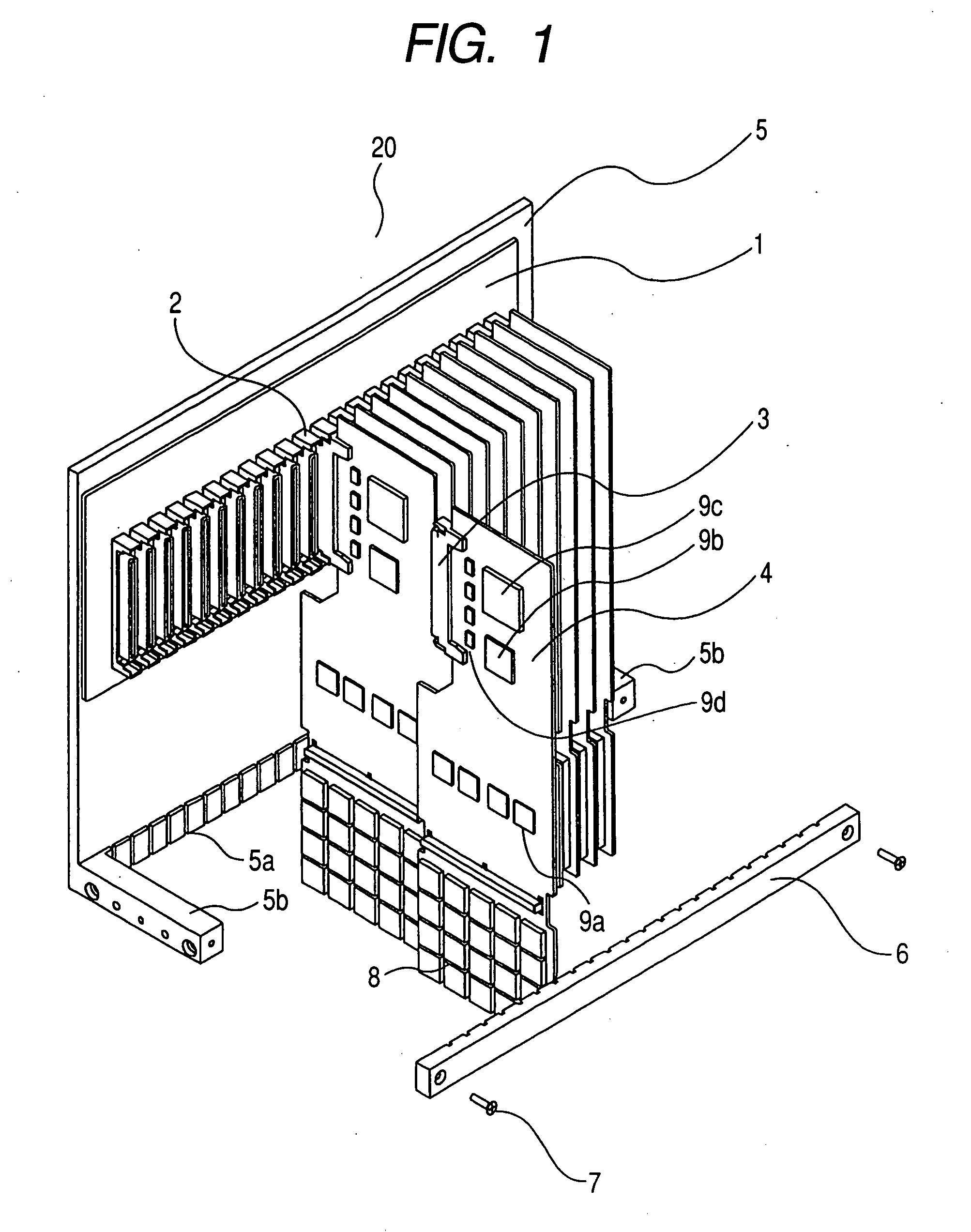Structure for mounting printed board and nuclear medicine diagnosis system