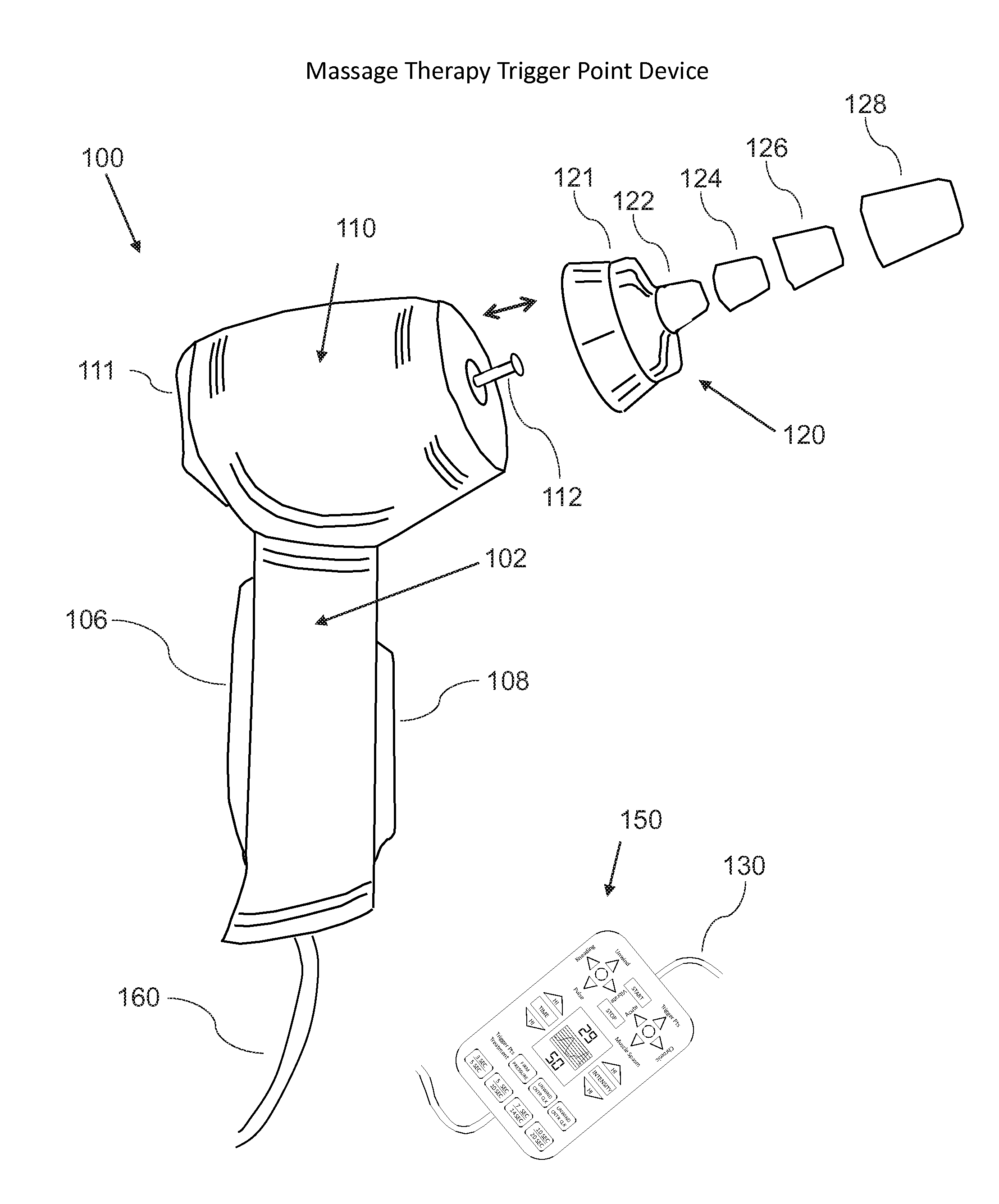 Device and method for trigger point massage therapy