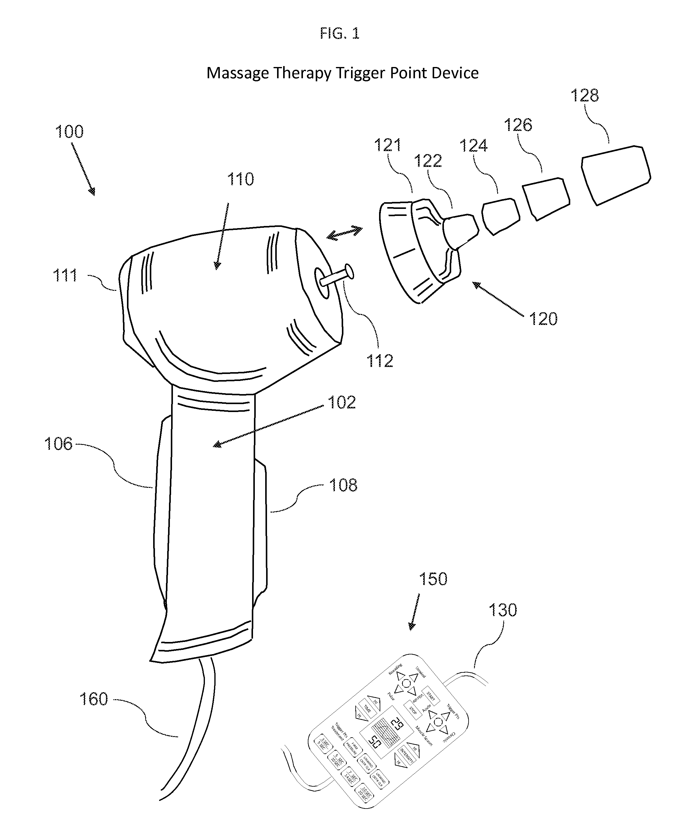 Device and method for trigger point massage therapy