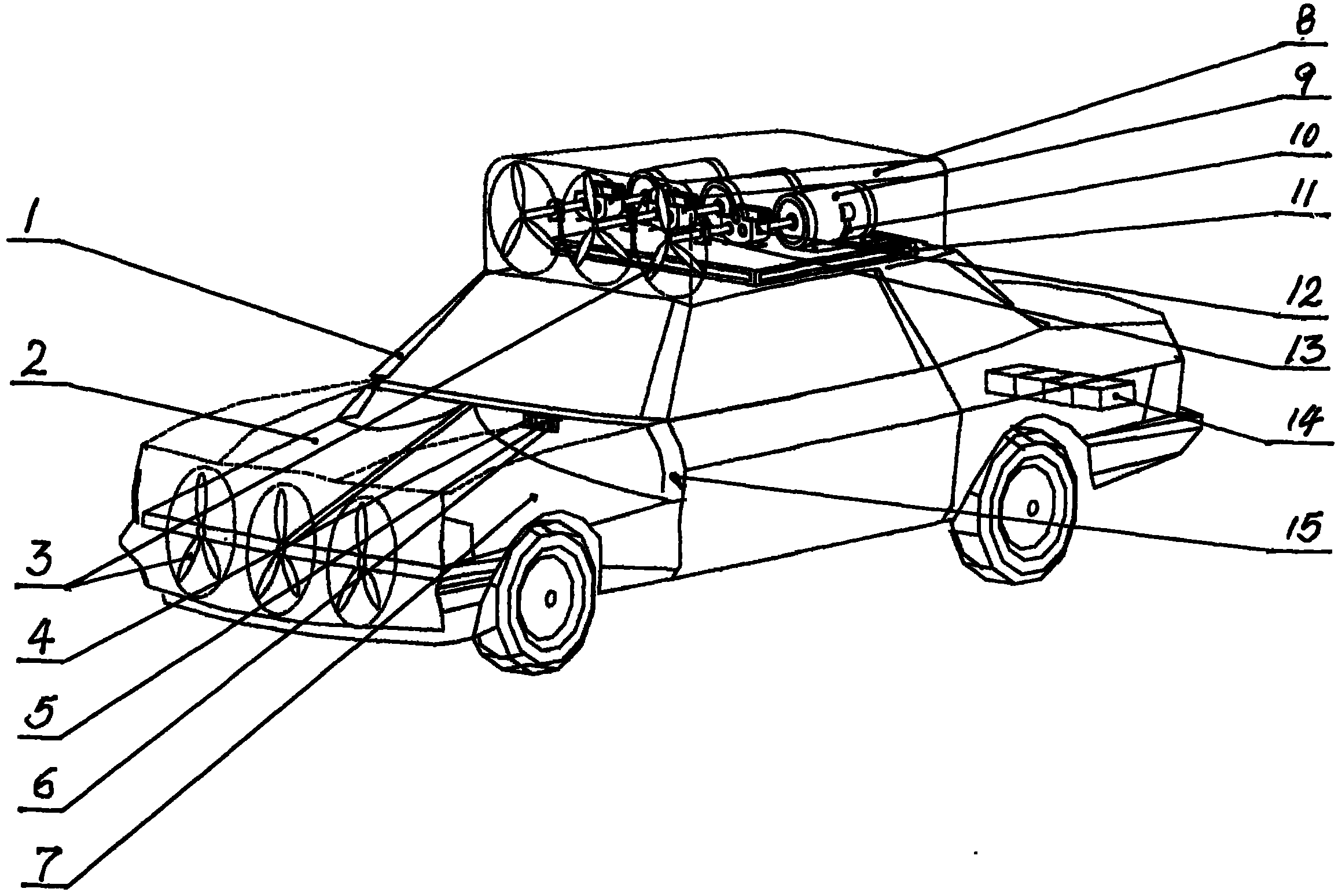 Electric vehicle with wind power generation device