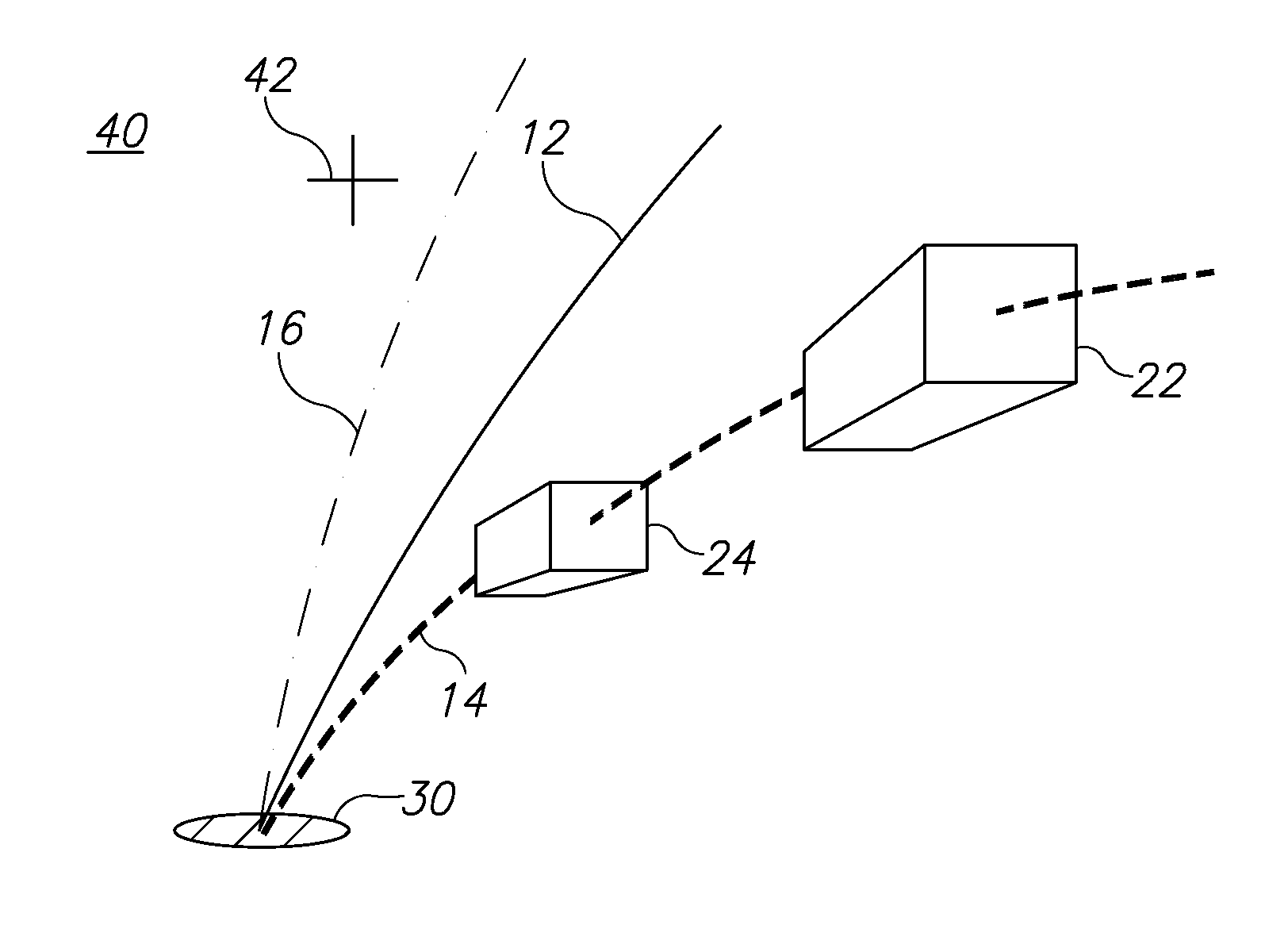System for guiding an aircraft to a reference point in low visibility conditions