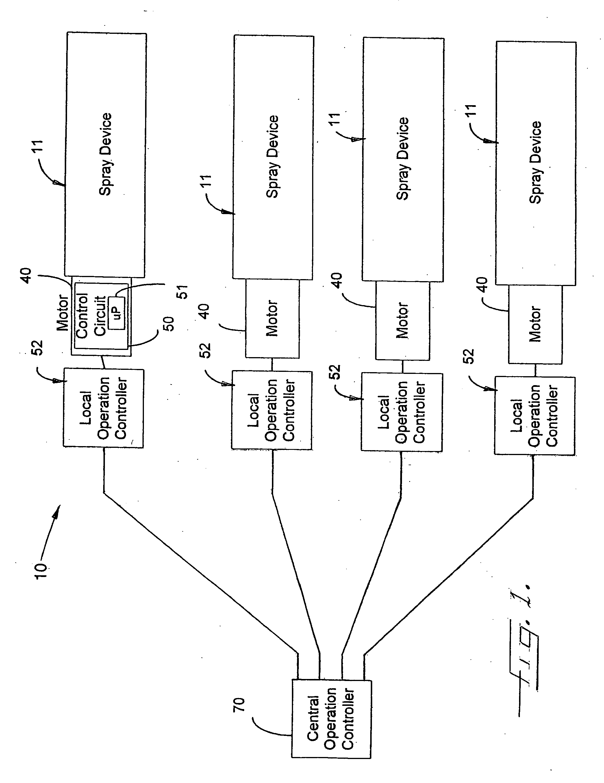 Spraying system with automated nozzle cleaning device