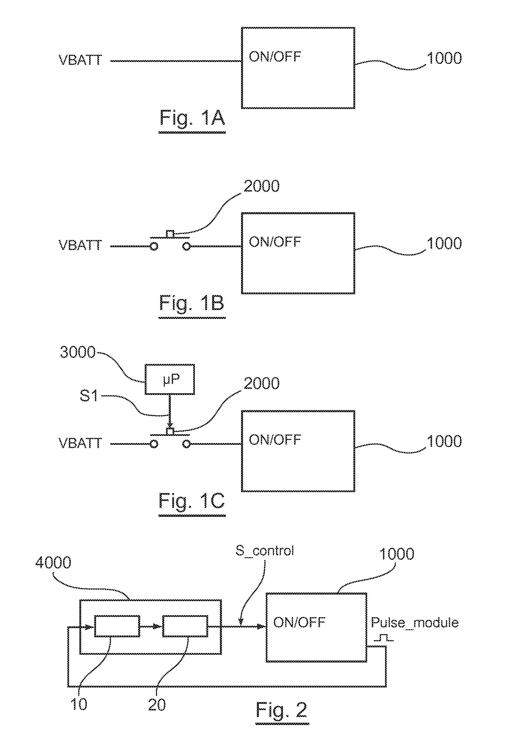 Device for controlling the operation of a radiocommunication electronic module, and corresponding electronic circuit
