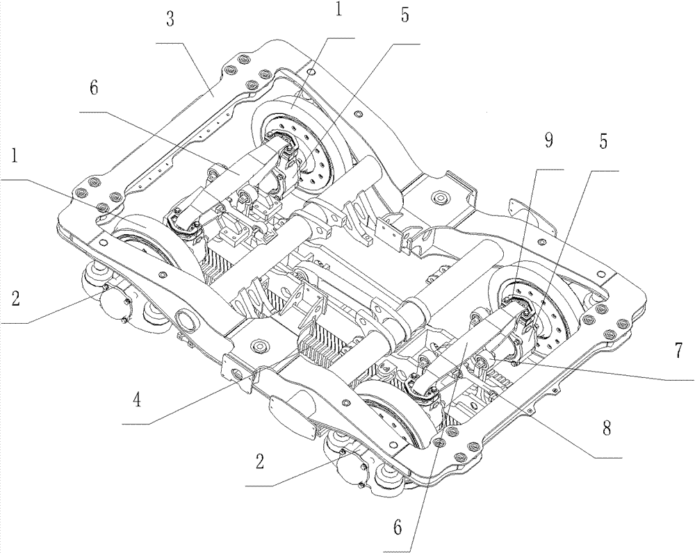 Device and method for suspension and height adjustment of linear motor of railway vehicle