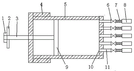 Lubricating grease filling device