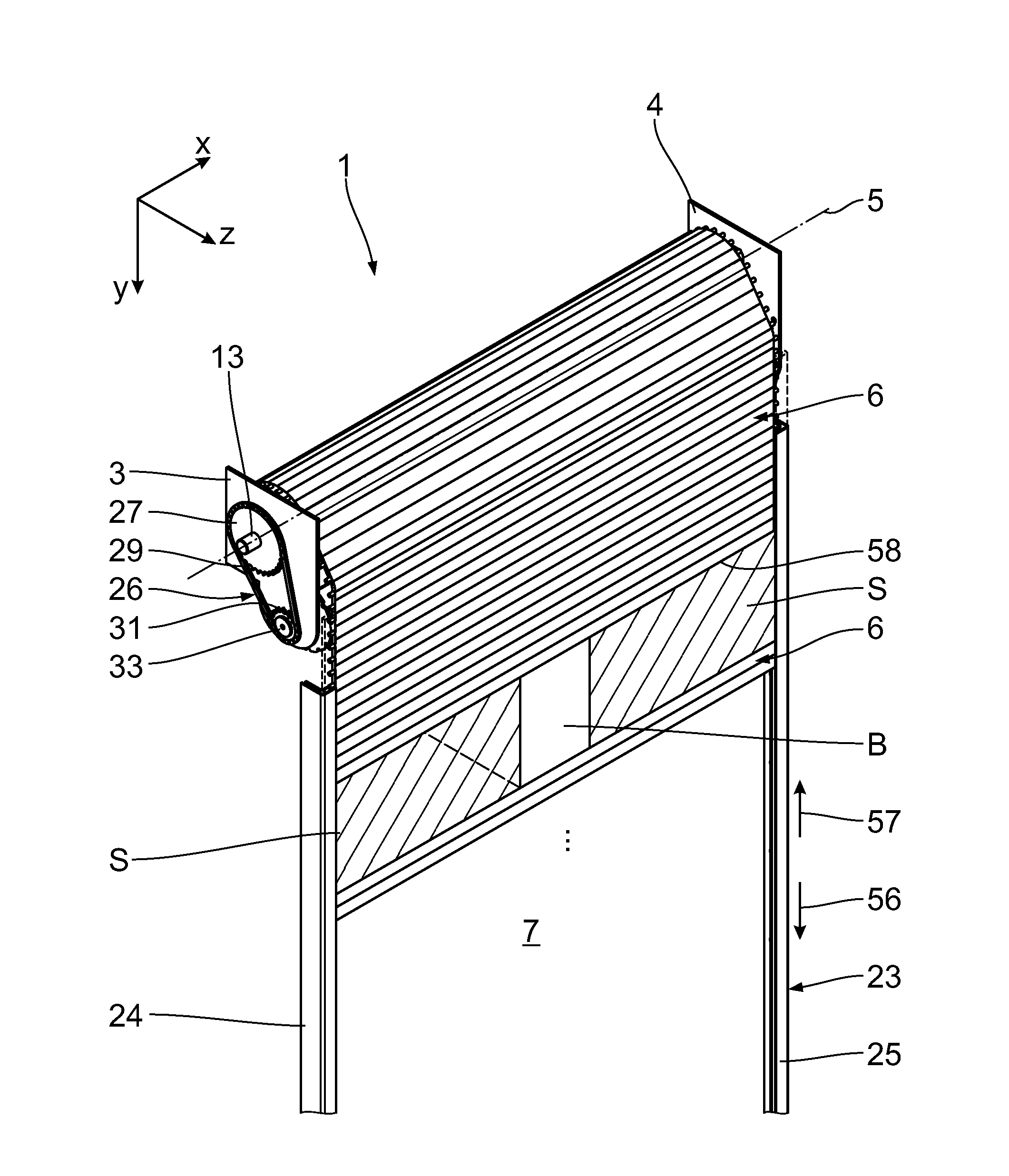 Covering device for openings, in particular for machine openings
