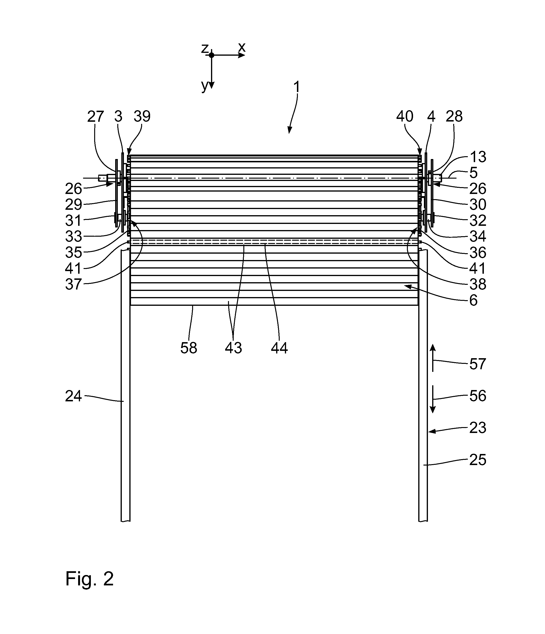Covering device for openings, in particular for machine openings