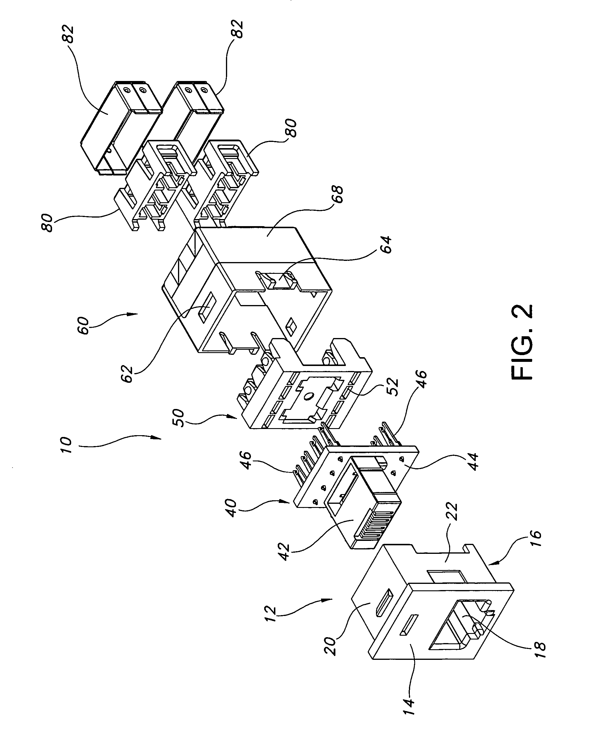 Electrically isolated shielded connector system