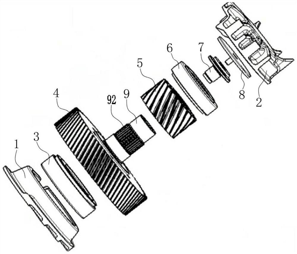 A gearbox intermediate shaft structure