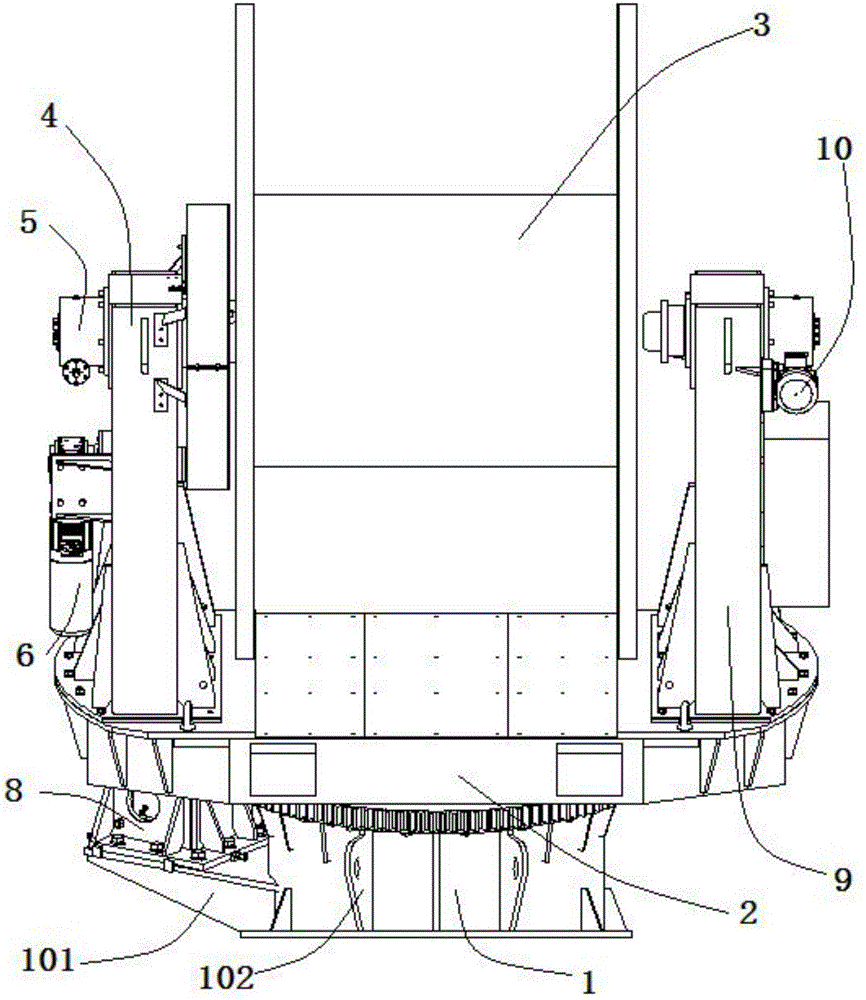 Releasing device having back-twisting function for vertical submarine cable cabling machine