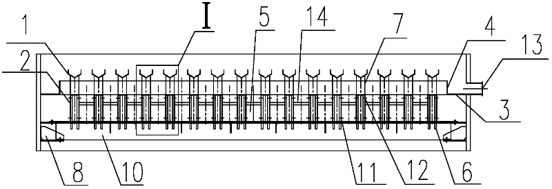 Dual-layer collective liquid distributor with lateral line withdrawal function