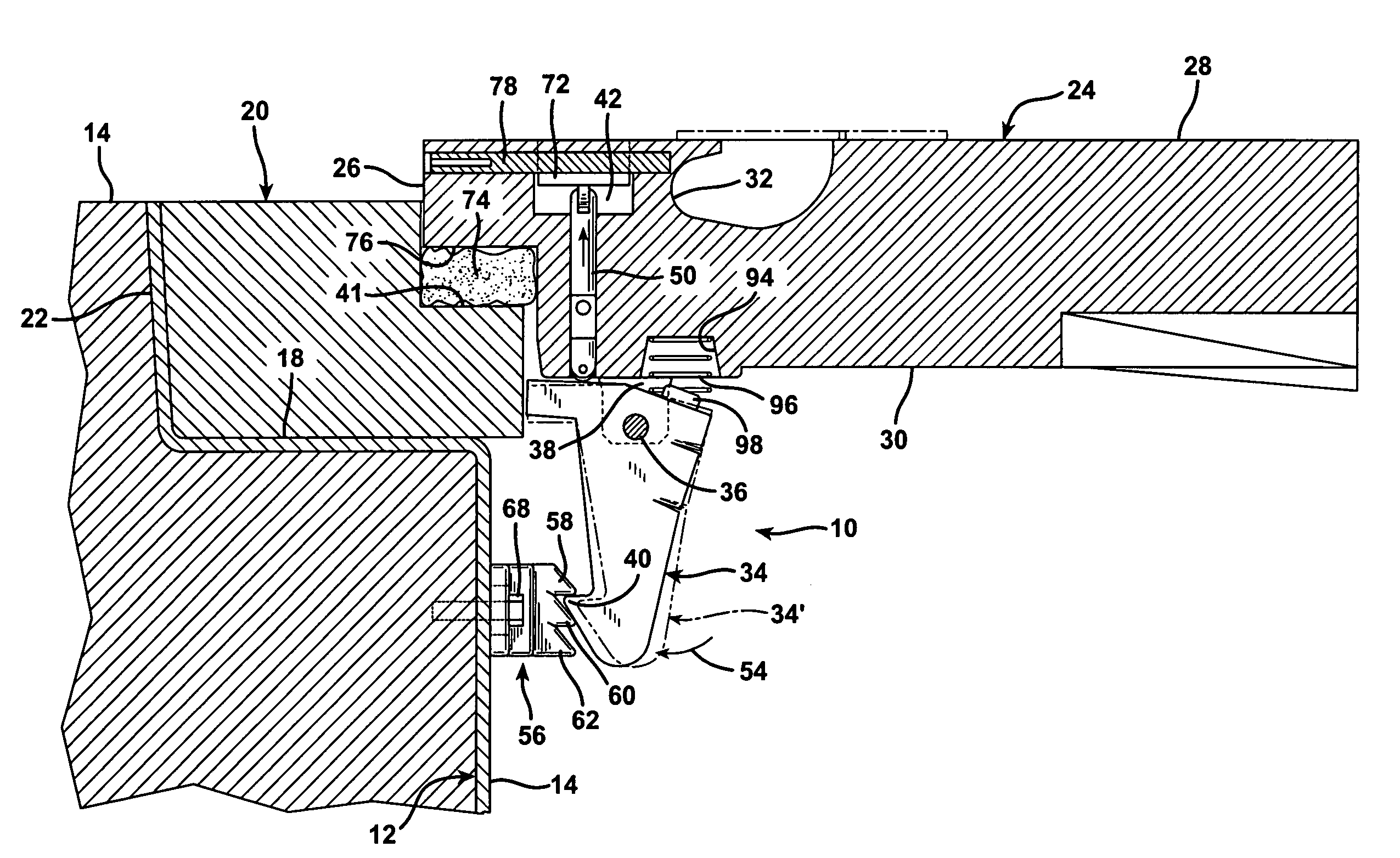 Multi-position aircraft servicing pit lid latch