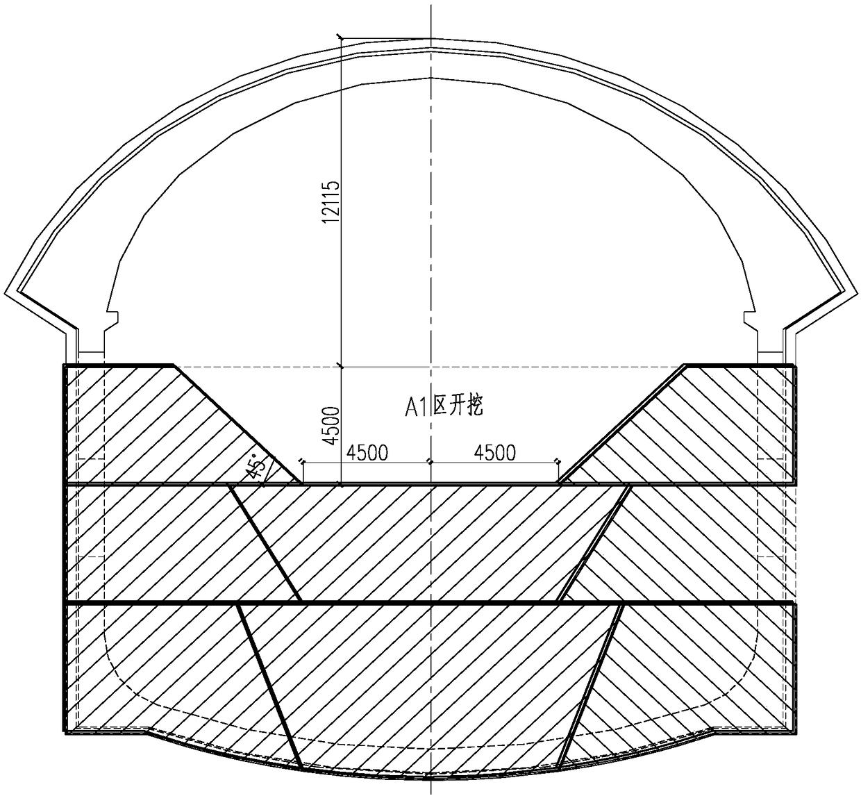 Rapid construction method for excavation of lower portion of ultra-large cross-section metro station through large arch cover method