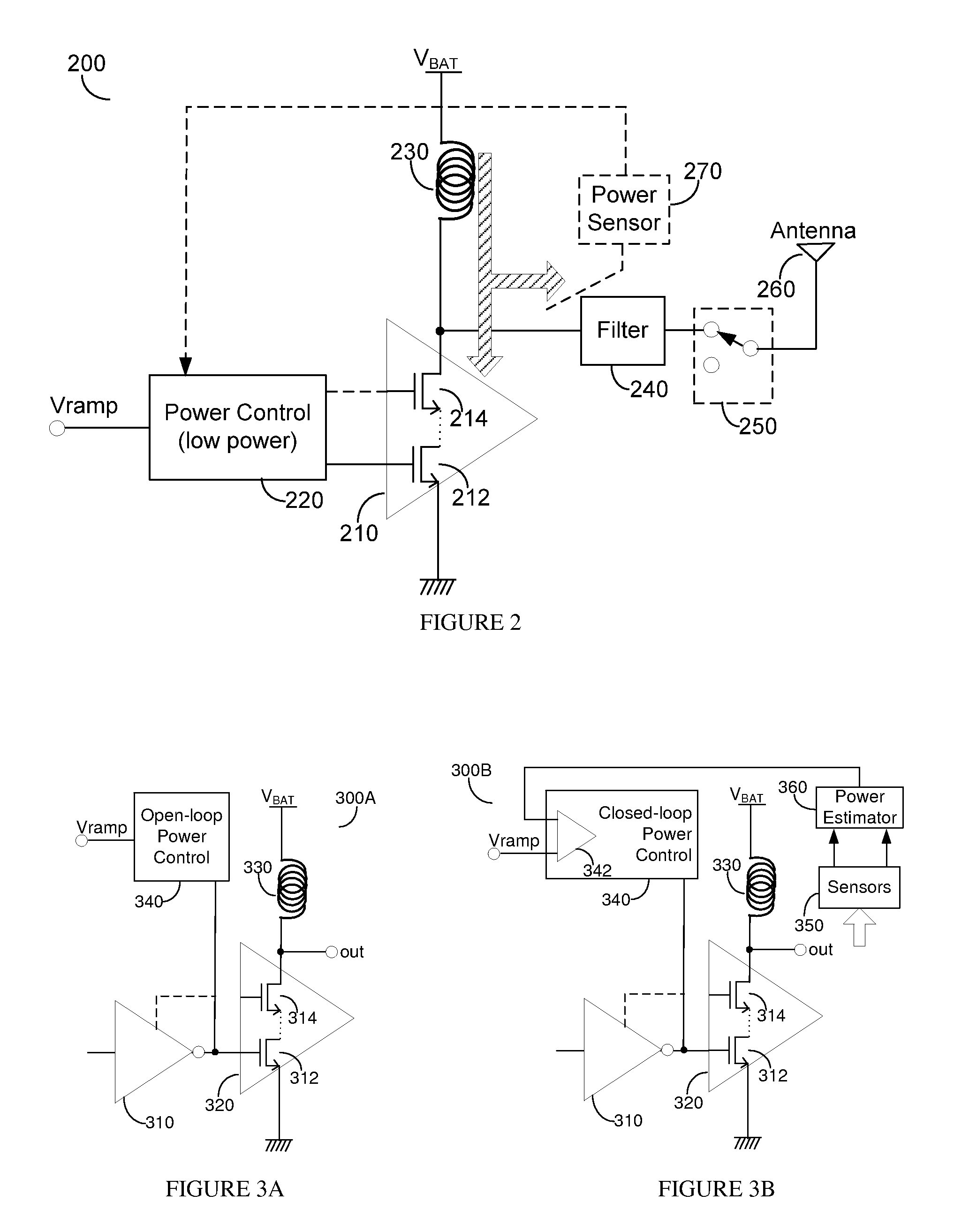 Gate-based output power level control power amplifier