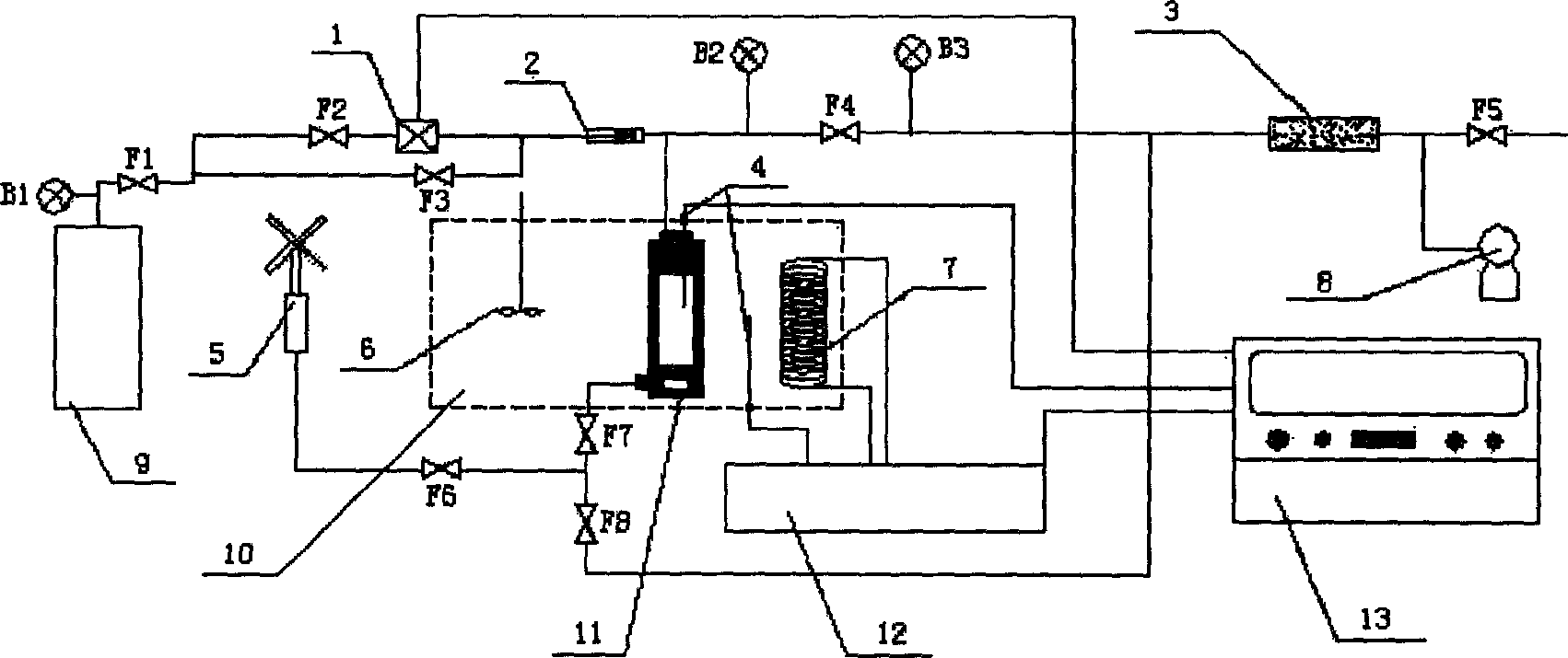 Method and device for in-site measuring gas hydrate and deposit sediment heat stability containing hydrate