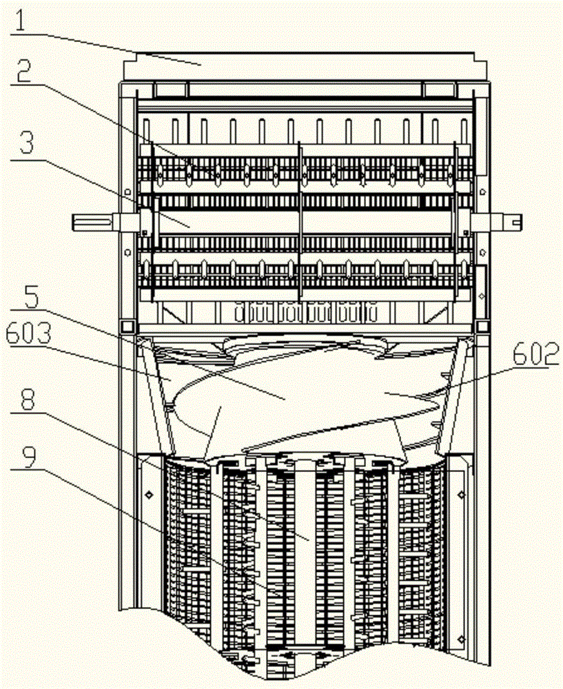 A cutting and longitudinal flow drum butt joint negative pressure airflow feeding device
