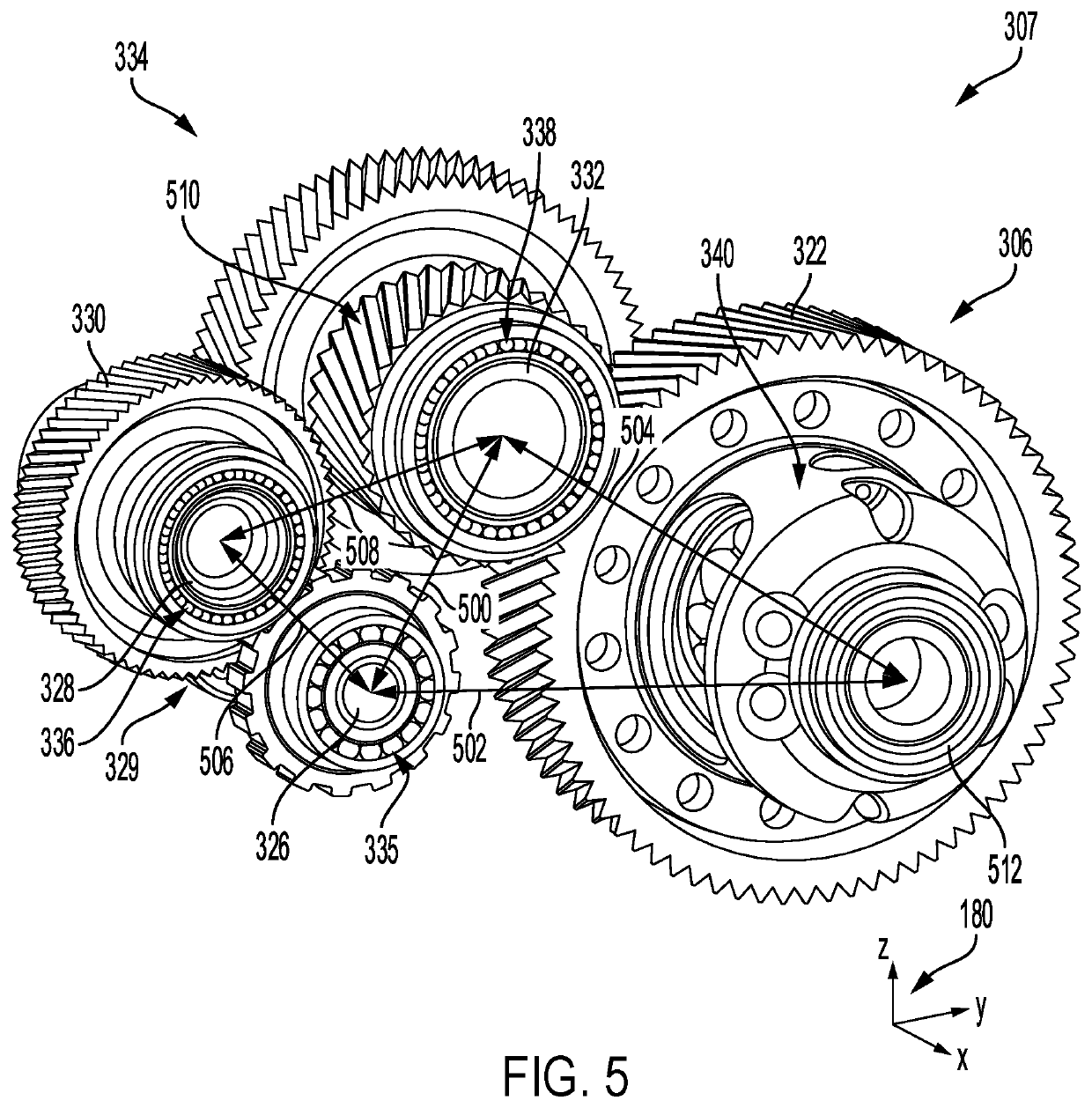 Vehicle product line with multiple gear train assemblies