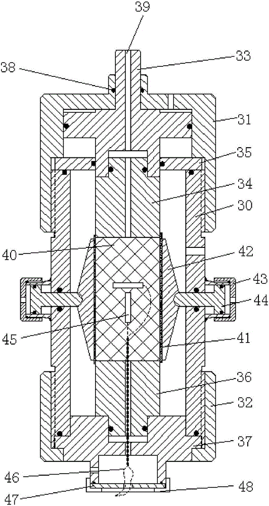 Test device and method for coal body deformation under action of true triaxial stress, seepage, adsorption and desorption