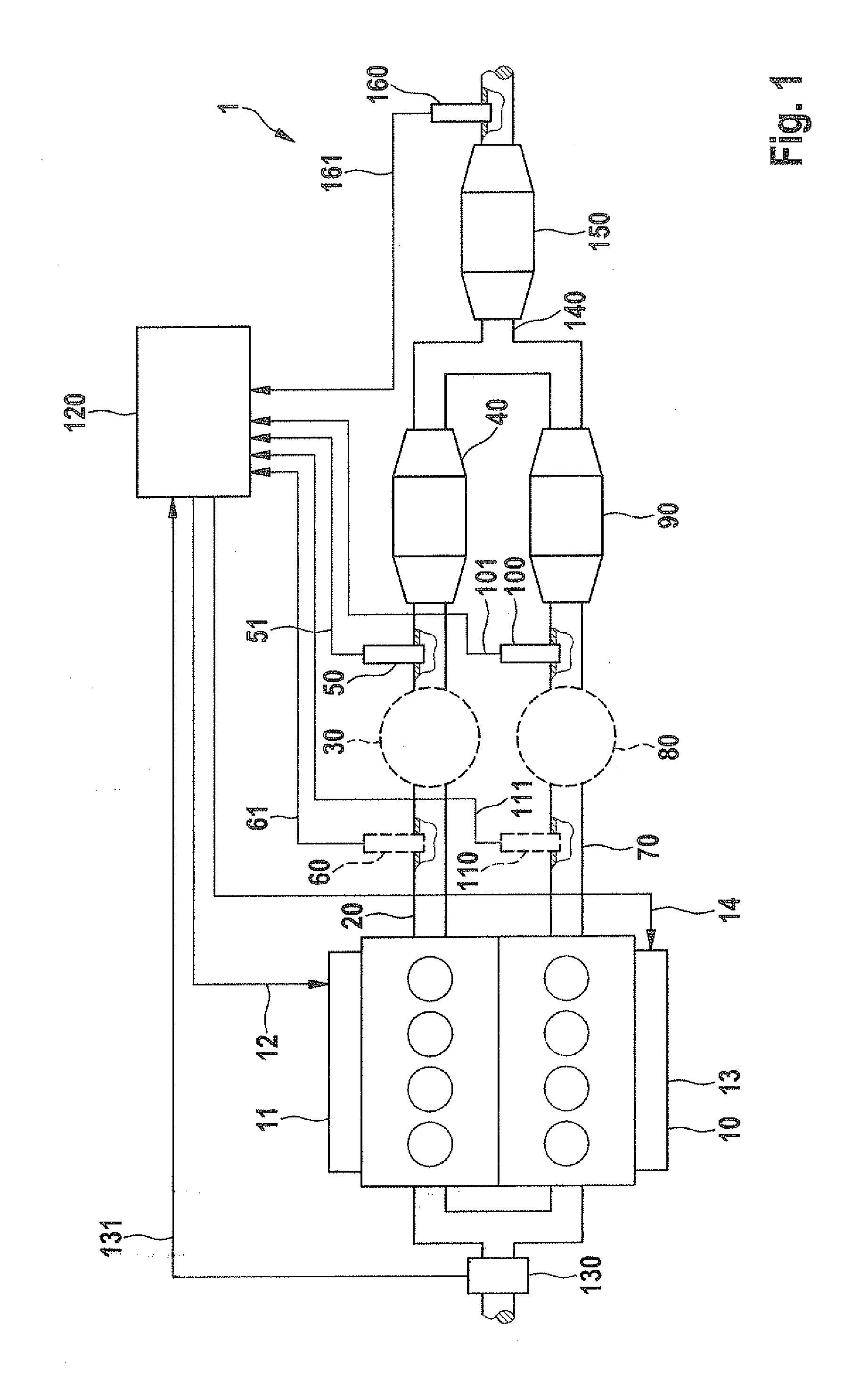 Method and device for regenerating a particle filter in a y-exhaust gas system