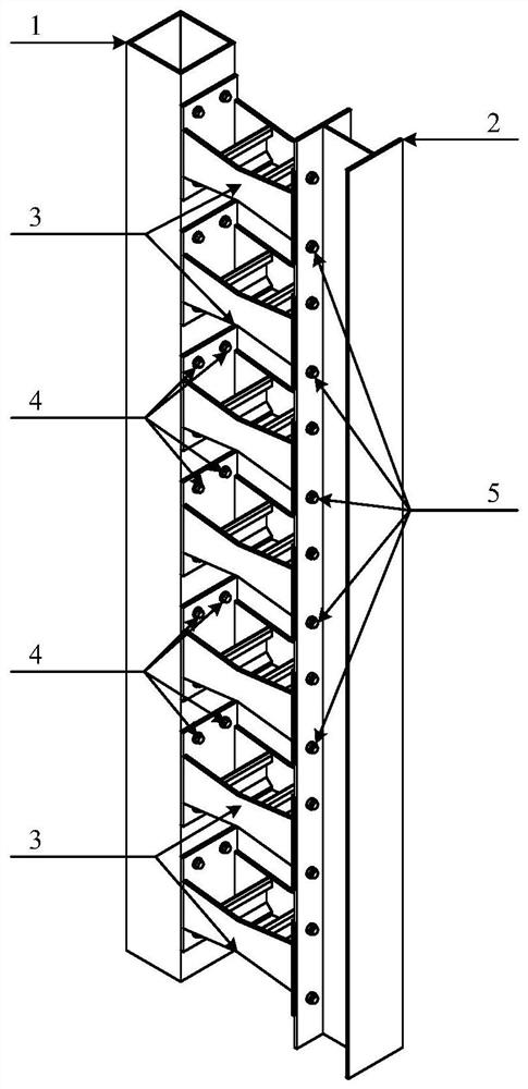 Post-earthquake repairable assembly type latticed column with shear type energy dissipation dampers