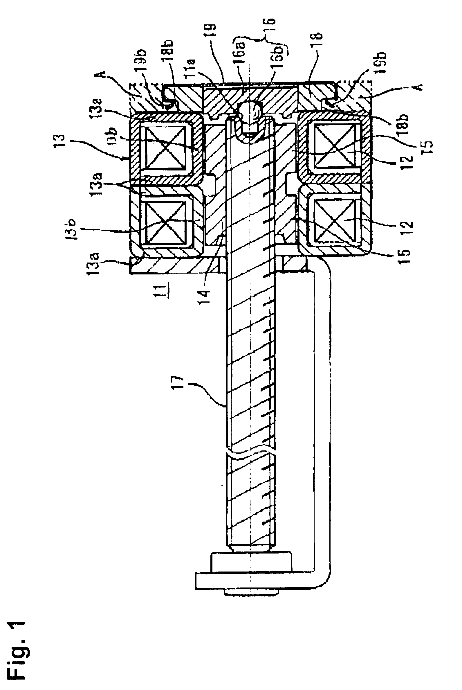 Motor with axially moveable bearing member