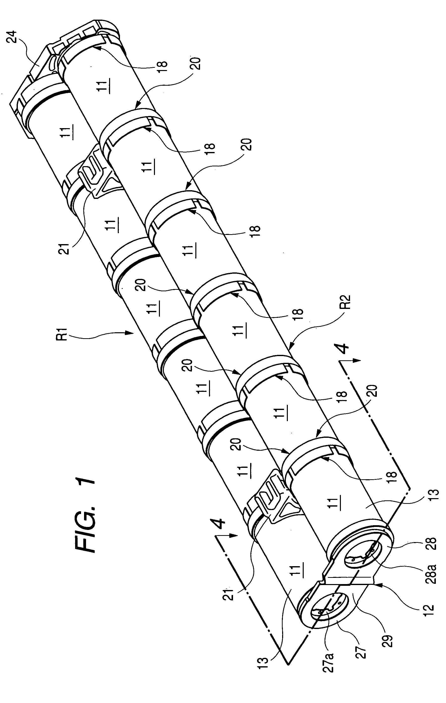 Connecting structure for electric cells