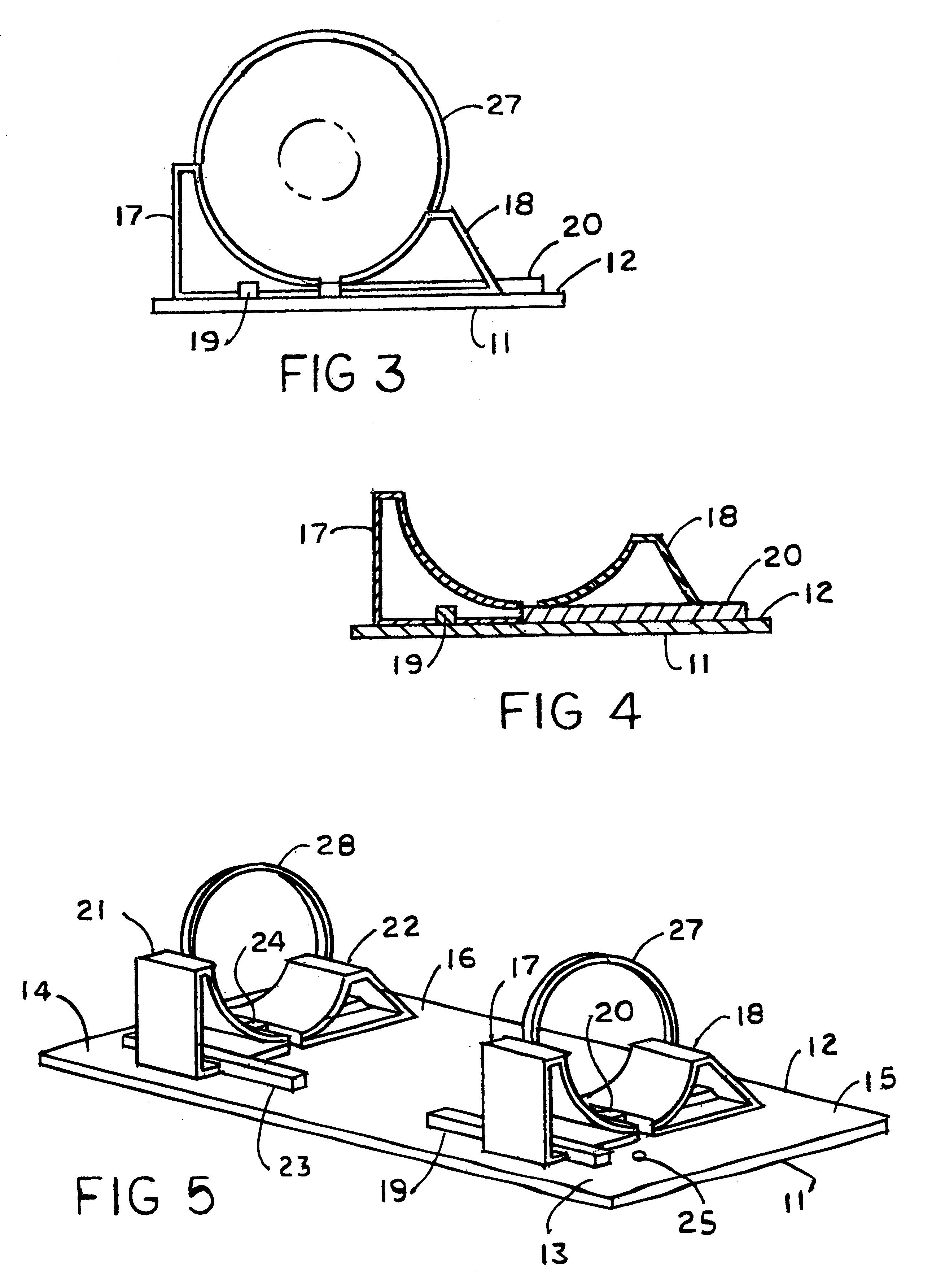 Compact adjustable wheel chock assembly for retainment of multi-size wheels