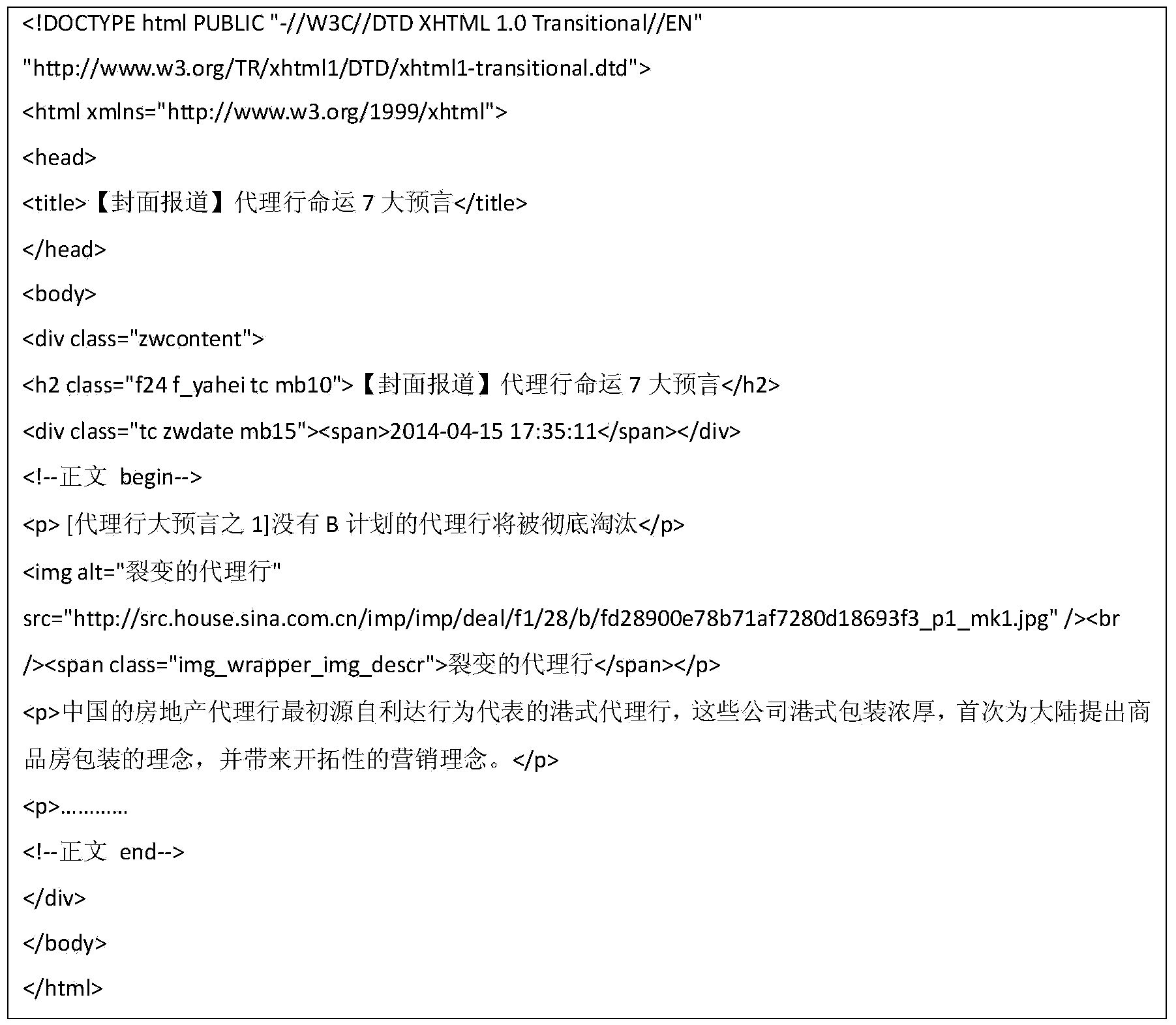 Network information batch acquisition method of combined text and picture information