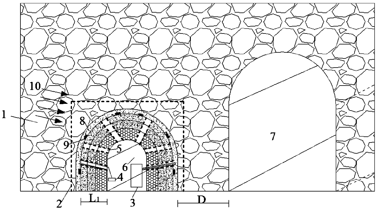 Active tunnel prevention and control method based on construction of guide tunnel