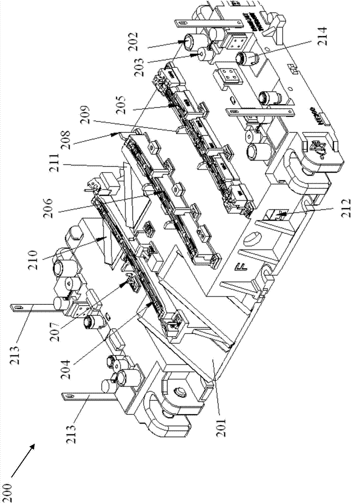 Stamping multi-station die of automobile middle-sized part and operation method thereof