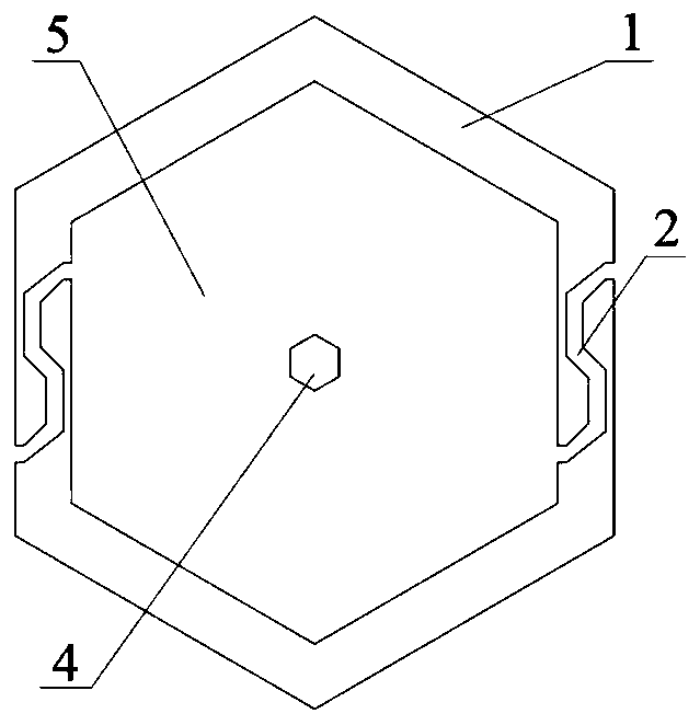 Hexagonal interlocked electrode three-dimensional silicon detector