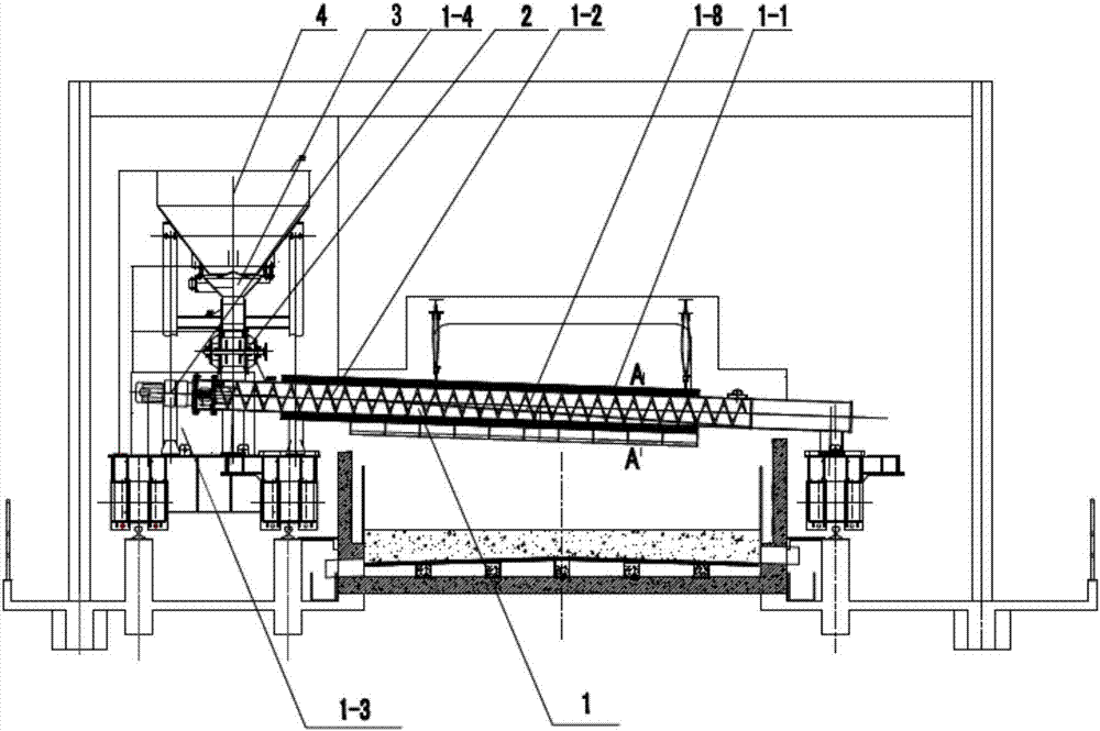 Molten steel slag rolling modification treatment device and method