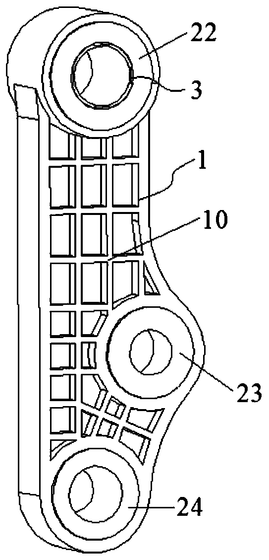 A steering rod swing arm